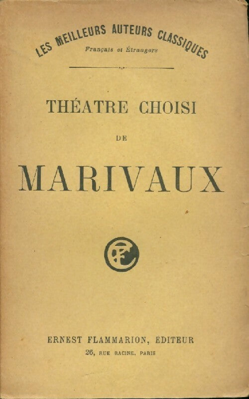Livrenpoche : Théâtre choisi - Pierre Marivaux - Livre
