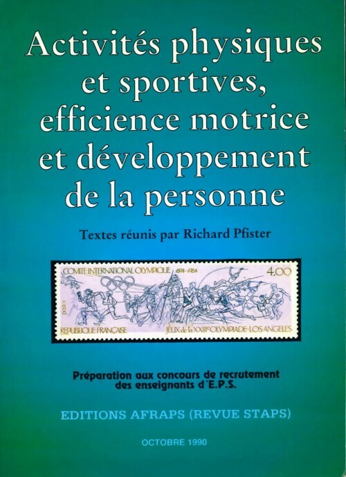 Livrenpoche : Activités physiques et sportives, efficience motrice et développement de la personne - Richard Pfister - Livre