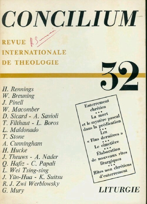 Livrenpoche : Concilium n°32 - Collectif - Livre