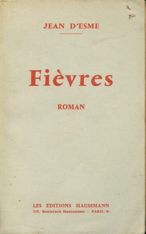Livrenpoche : Fièvres - Jean D'Esme - Livre