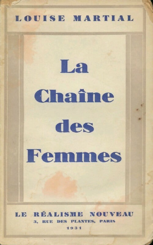 Livrenpoche : La chaîne des femmes - Louise Martial - Livre