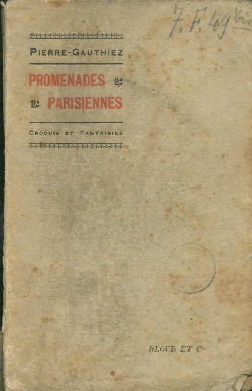 Livrenpoche : Promenades parisiennes - Pierre Gauthiez - Livre