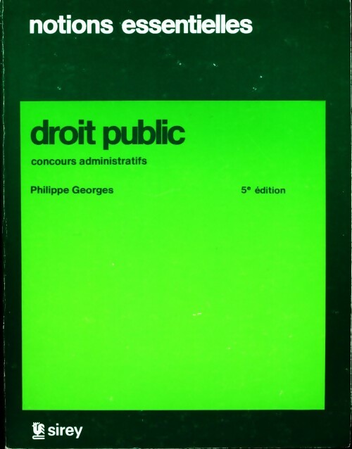 Livrenpoche : Droit public - Philippe Georges - Livre