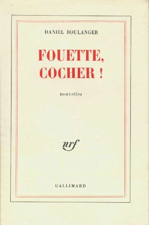Livrenpoche : Fouette, cocher ! - Daniel Boulanger - Livre