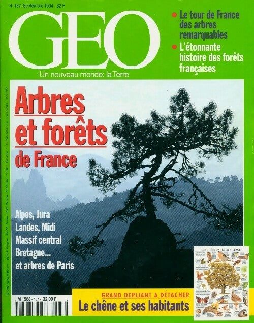 Géo n°187 : Arbres et forêts de France - Collectif -  Géo - Livre
