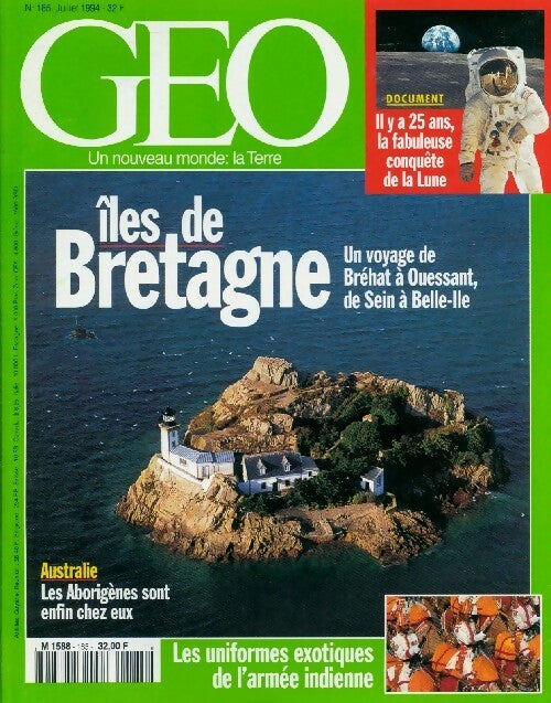 Géo n°185 : Iles de Bretagne - Collectif -  Géo - Livre