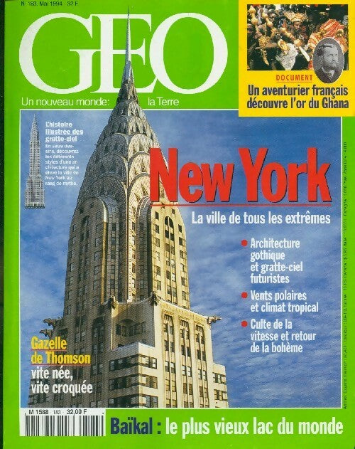 Livrenpoche : Géo n°183 : New York, la ville de tous les extrêmes - Collectif - Livre