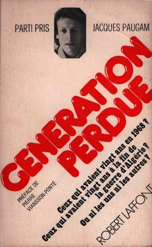 Génération perdue - Jacques Paugam - Livre