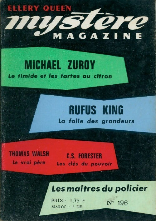 Livrenpoche : Mystère magazine n°196 - Collectif - Livre