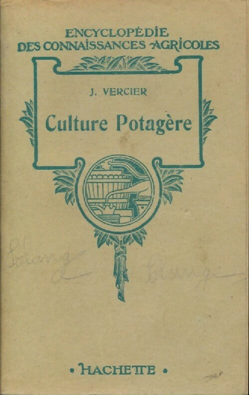 Culture potagère - Joseph Vercier - Livre