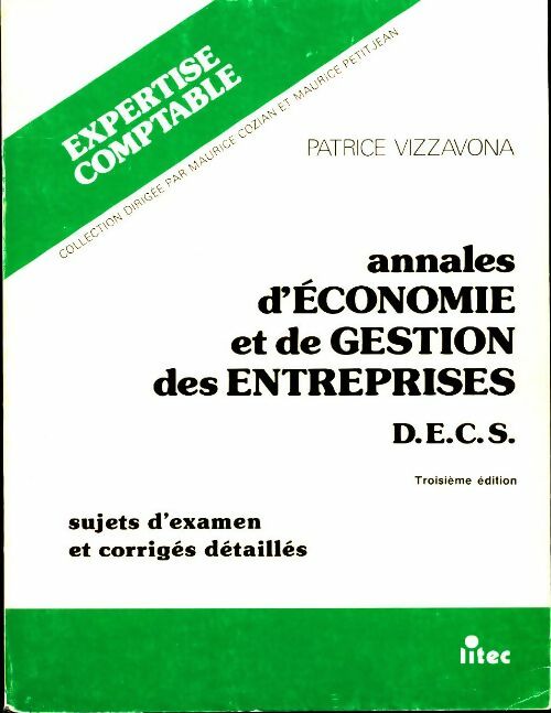 Livrenpoche : Annales d'économie et de gestion des entreprises - Patrice Vizzavona - Livre