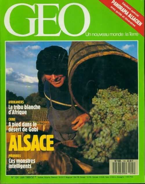 Livrenpoche : Géo n°124 : Alsace / La tribu blanche d'Afrique / A pied dans le désert de Gobi - Collectif - Livre