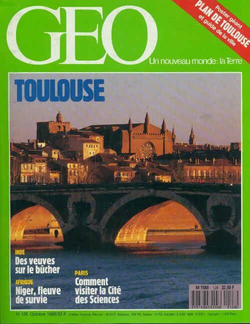Livrenpoche : Géo n°128 : Toulouse / Des veuves sur le bûcher / Niger, fleuve de survie - Collectif - Livre