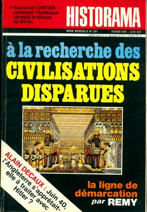 Livrenpoche : Historama n°267 : A la recherche des civilisations disparues - Collectif - Livre