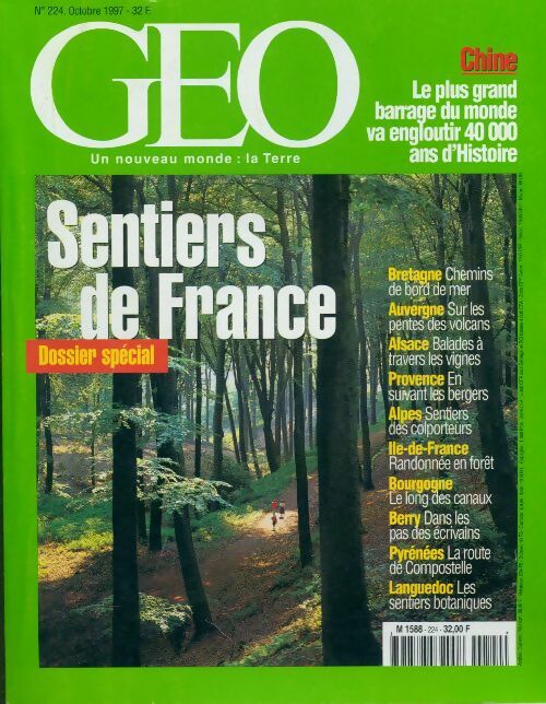 Livrenpoche : Géo n°224 : Sentiers de France - Collectif - Livre