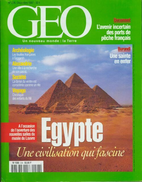 Livrenpoche : Géo n°226 : Egypte, une civilisation qui fascine - Collectif - Livre