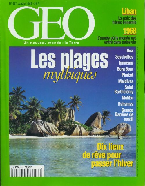 Livrenpoche : Géo n°227 : Les plages mythiques - Collectif - Livre