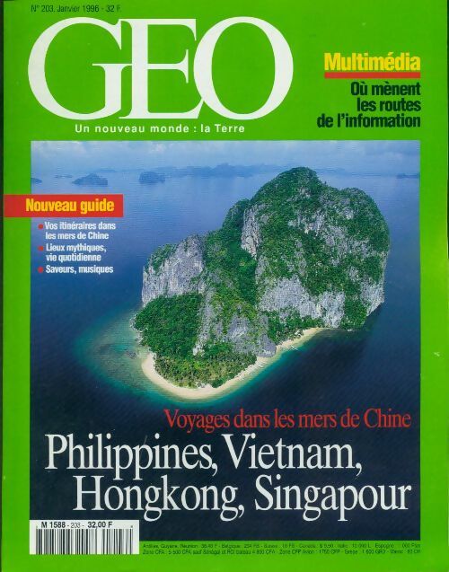Géo n°203 : Voyages dans les mers de Chine - Collectif -  Géo - Livre