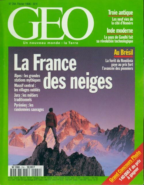 Géo n°204 : La France des neiges - Collectif -  Géo - Livre