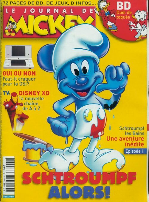 Livrenpoche : Le journal de Mickey n°2963 : Schtroumpf alors ! - Disney - Livre