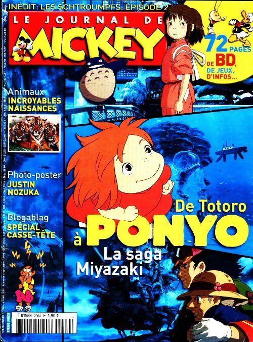 Livrenpoche : Le journal de Mickey n°2964 : De Totoro à Ponyo - Disney - Livre