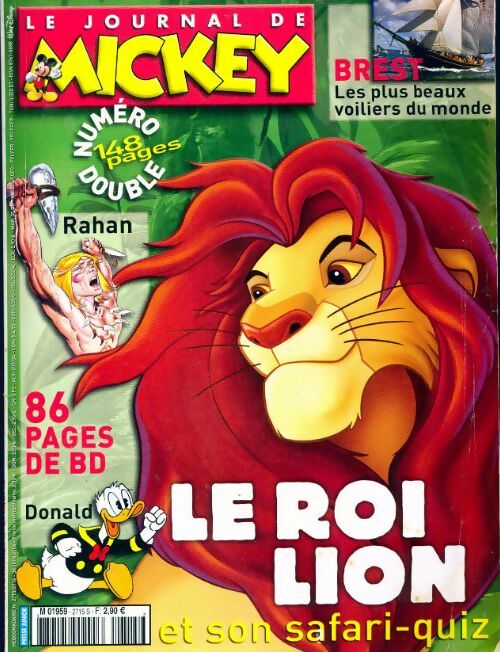 Livrenpoche : Le journal de Mickey n°2715-2716 : Le roi lion - Disney - Livre