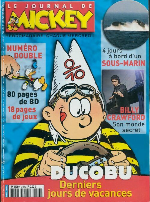 Livrenpoche : Le journal de Mickey n°2723 : Ducobu. Derniers jours de vacances - Disney - Livre