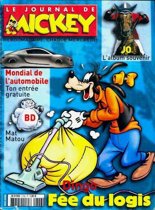Livrenpoche : Le journal de Mickey n°2726 : Dingo fée du logis - Disney - Livre