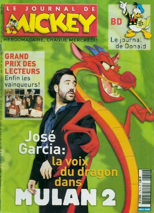 Le journal de Mickey n°2734 : José Garcia - Disney -  Le journal de Mickey - Livre