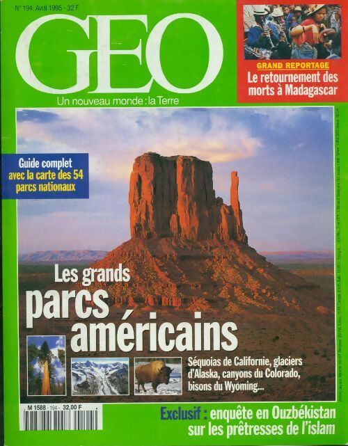 Livrenpoche : Géo n°194 : Les grands parcs américains - Collectif - Livre