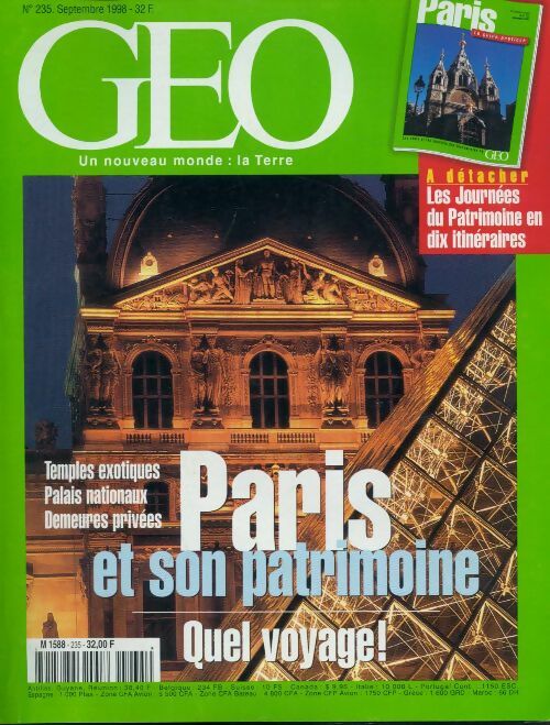 Livrenpoche : Géo n°235 : Paris et son patrimoine - Collectif - Livre