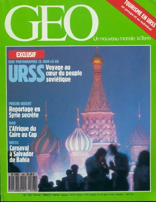 Livrenpoche : Géo n°108 : URSS. Voyage au coeur du peuple soviétique - Collectif - Livre