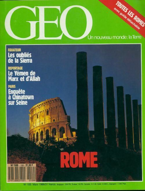 Géo n°109 : Rome - Collectif -  Géo - Livre