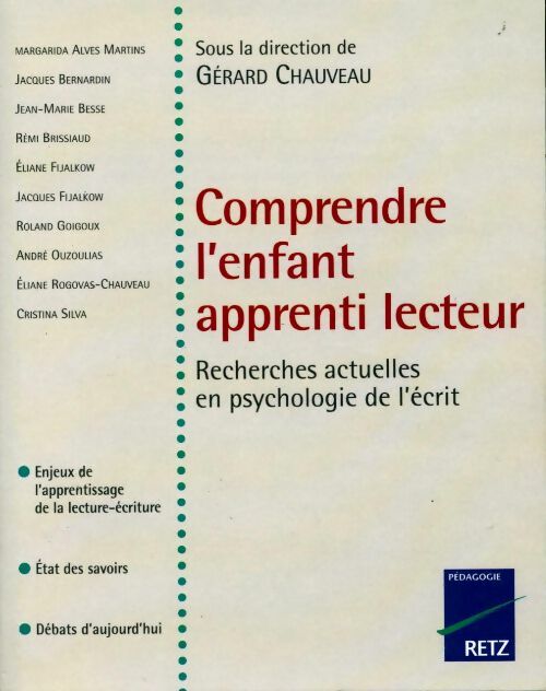 Livrenpoche : Comprendre l'enfant apprenti lecteur - Gérard Chauveau - Livre