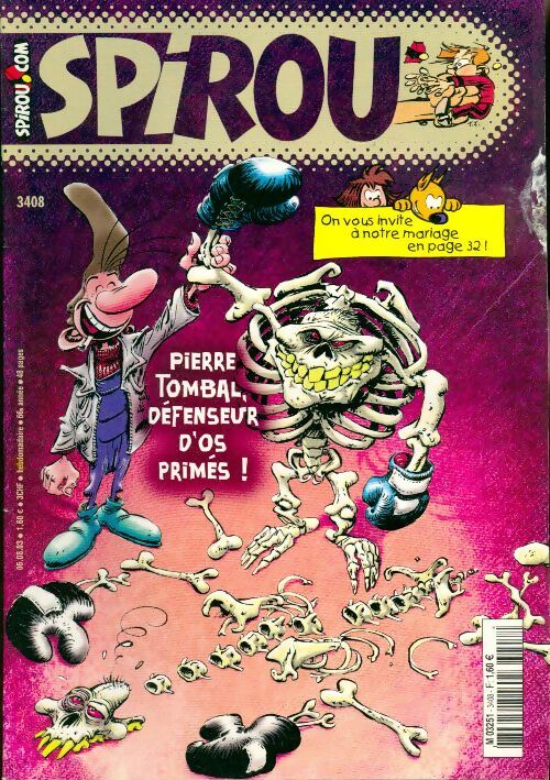 Livrenpoche : Spirou n°3408 : Pierre Tombal, défenseur d'os primés ! - Collectif - Livre