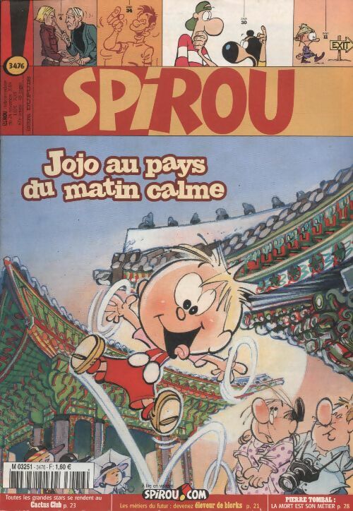 Livrenpoche : Spirou n°3476 : Jojo au pays du matin calme - Collectif - Livre