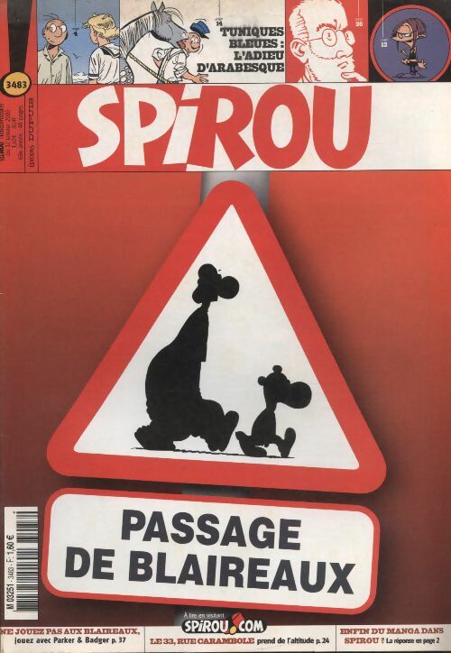 Livrenpoche : Spirou n°3483 : Passage de blaireaux - Collectif - Livre