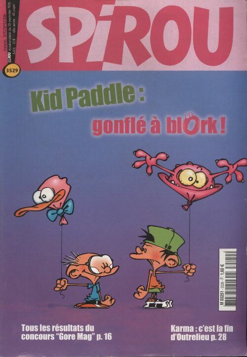 Livrenpoche : Spirou n°3529 : Kid Paddle : gonflé à blork - Collectif - Livre