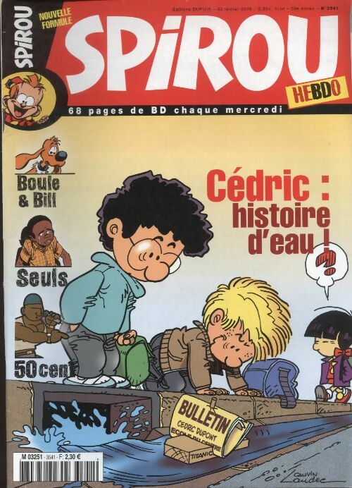 Livrenpoche : Spirou n°3541 : Cédric : histoire d'eau - Collectif - Livre