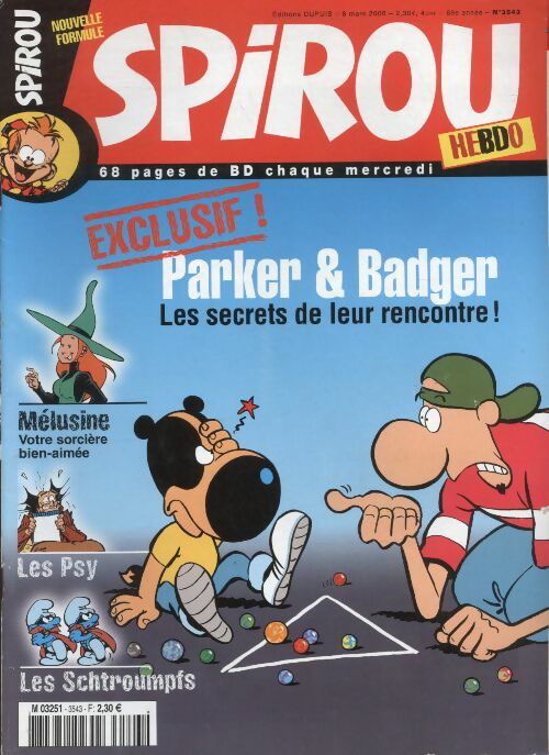 Livrenpoche : Spirou n°3543 : Parker & Badger, les secrets de leur rencontre ! - Collectif - Livre