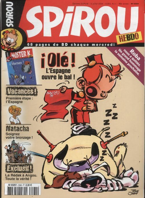 Livrenpoche : Spirou n°3560 : Olé ! L'espagne ouvre le bal ! - Collectif - Livre