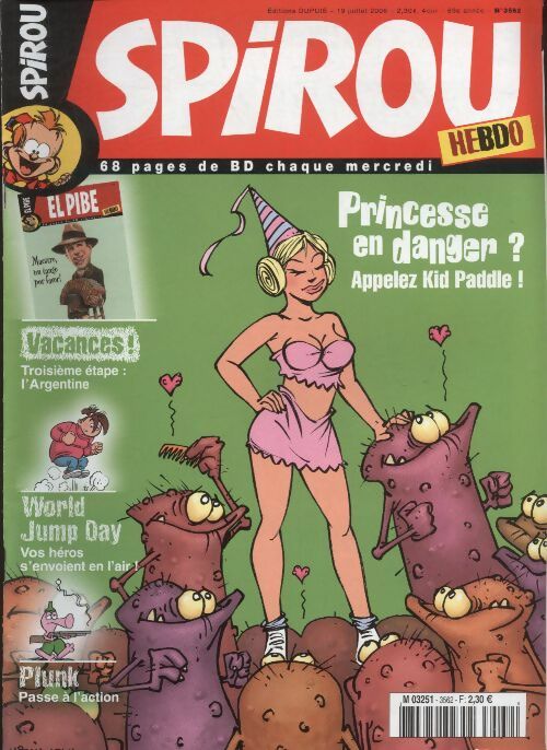 Livrenpoche : Spirou n°3562 : Princesse en danger ? Appelez Kid Paddle ! - Collectif - Livre