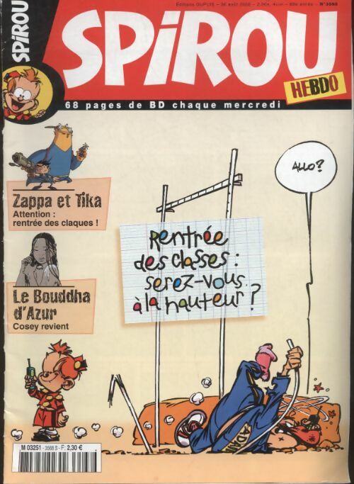 Livrenpoche : Spirou n°3568 : rentrée des classes : serez-vous à la hauteur ? - Collectif - Livre
