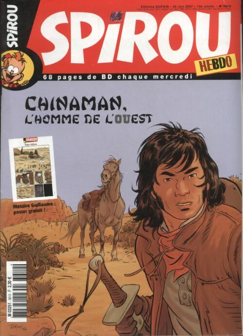 Livrenpoche : Spirou n°3610 : Chinaman, l'homme de l'ouest - Collectif - Livre