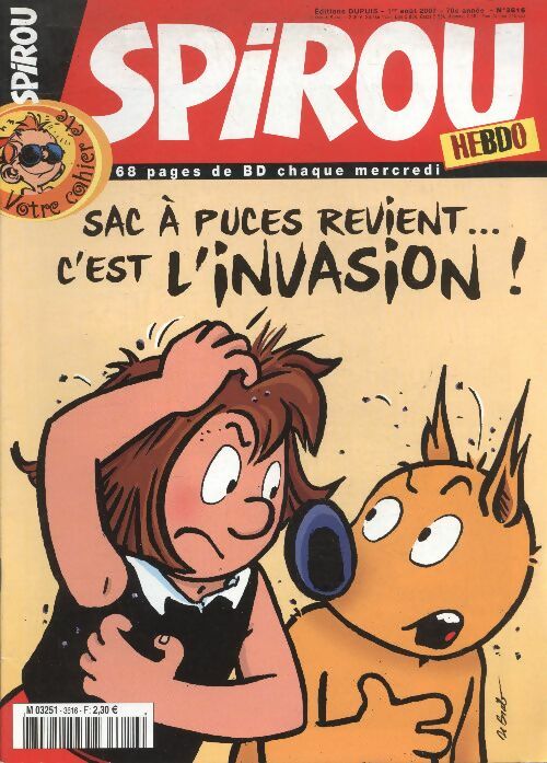 Livrenpoche : Spirou n°3616 : Sac à puces revient ... c'est l'invasion ! - Collectif - Livre