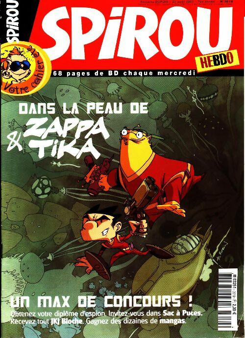 Livrenpoche : Spirou n°3619 : Dans la peau de Zappa & Tika - Collectif - Livre
