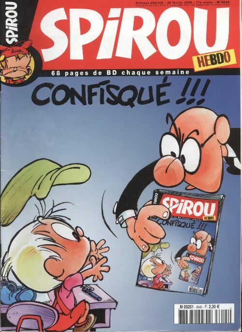 Livrenpoche : Spirou n°3645 : Confisqué !!! - Collectif - Livre