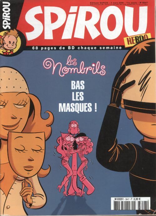 Livrenpoche : Spirou n°3647 : Les nombrils, bas ls masques ! - Collectif - Livre