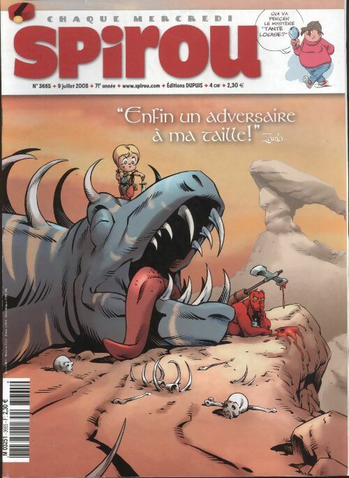Livrenpoche : Spirou n°3665 : Zarla, enfin un adversaire à ma taille - Collectif - Livre