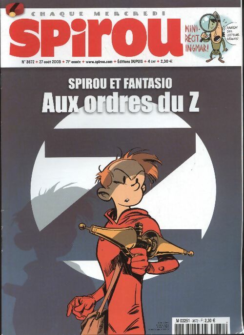 Livrenpoche : Spirou n°3672 : Spirou et Fantasio, aux ordres du Z - Collectif - Livre